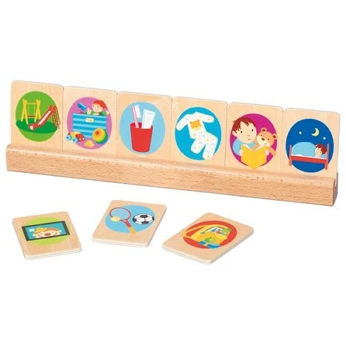 Tagesroutinekarten-Set aus Holz – Goki