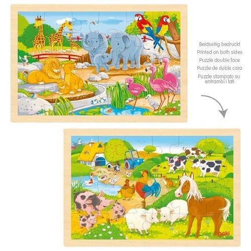 Einlegepuzzle Bauernhof & Zoo – Goki