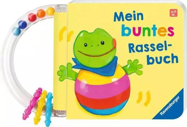 Rasselbuch – Mein buntes Rasselbuch mit Rasselgriff