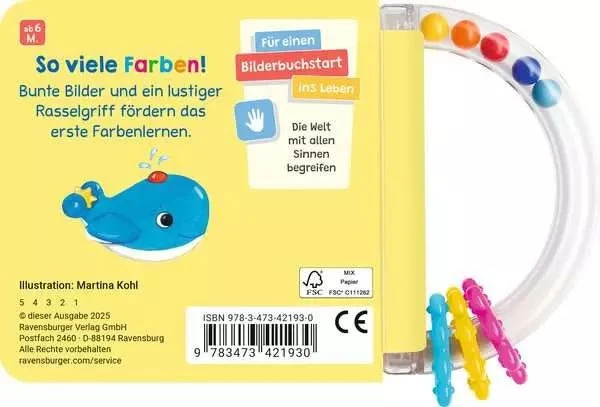 Rasselbuch – Mein buntes Rasselbuch mit Rasselgriff