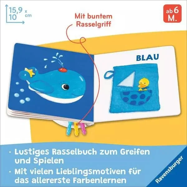 Rasselbuch – Mein buntes Rasselbuch mit Rasselgriff