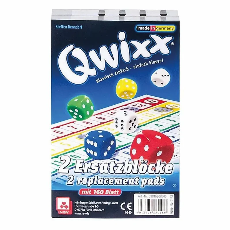Ersatzblöcke Qwixx 2x 80 Blatt