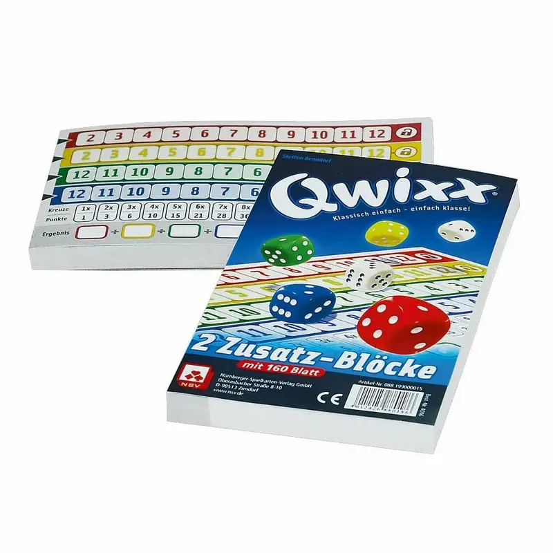 Ersatzblöcke Qwixx 2x 80 Blatt