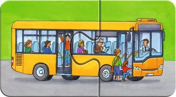 Puzzle ab 2 Jahren – Einsatzfahrzeuge in 9 Motiven mit je 2 Teilen