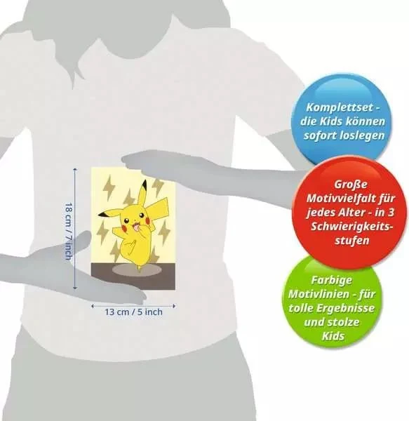 Malen nach Zahlen Pikachu – Pokémon Malset mit Acrylfarben ab 7 Jahren