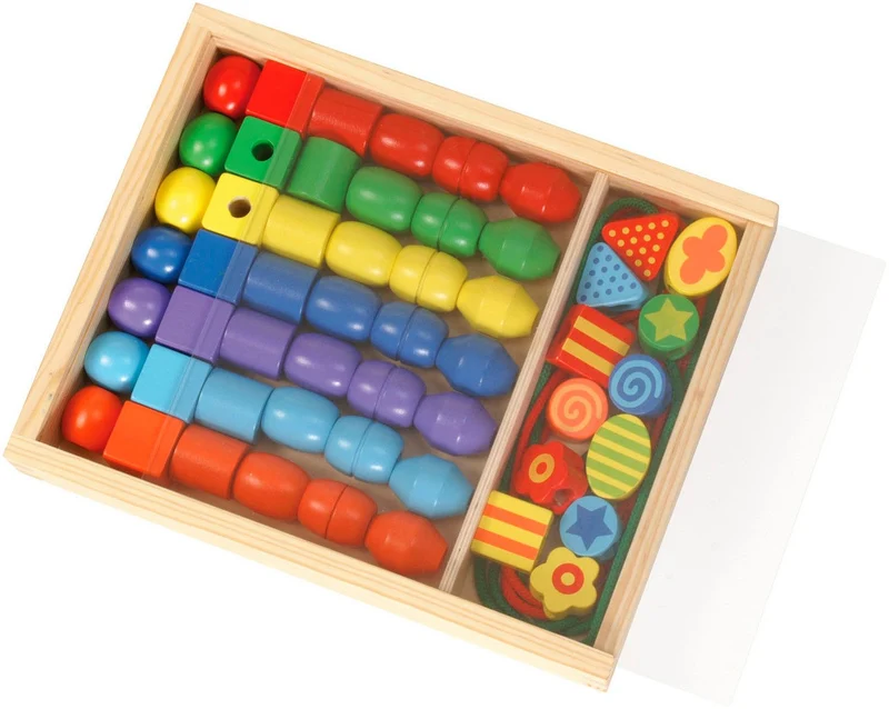 Holzfädelperlen Super Beads FSC – Simm Spielwaren