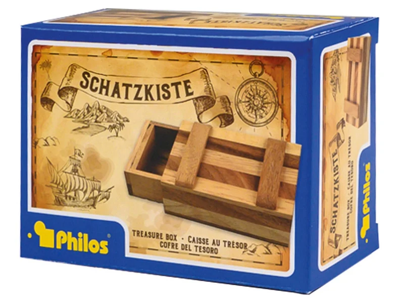 Schatzkiste Geduldspiel mit Geheimfach – Philos