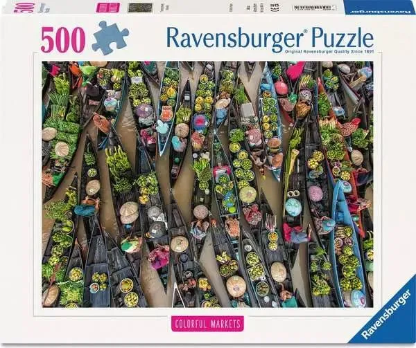 Schwimmender Markt Indonesien Puzzle 500 Teile – Ravensburger