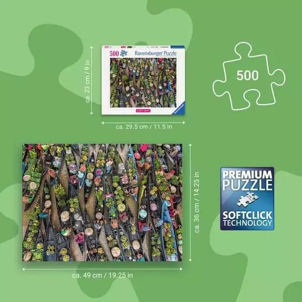 Schwimmender Markt Indonesien Puzzle 500 Teile – Ravensburger
