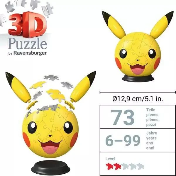 3D-Puzzle Pikachu mit Ohren – Ravensburger