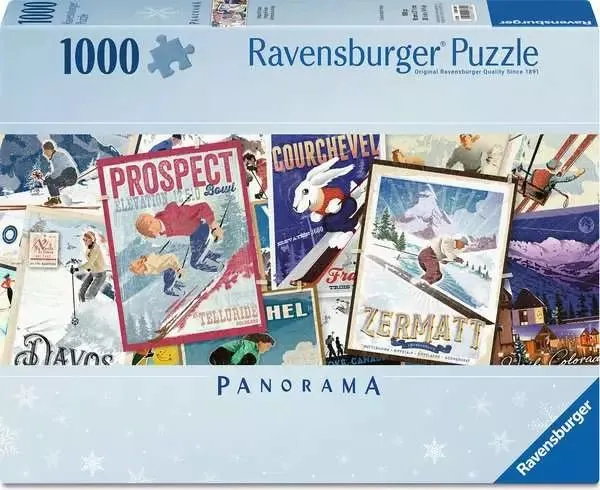 Vintage Ski-Poster Puzzle 1000 Teile – Ravensburger