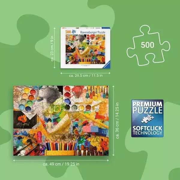Art Studio 50 Puzzle 500 Teile ab 10 Jahren – Ravensburger