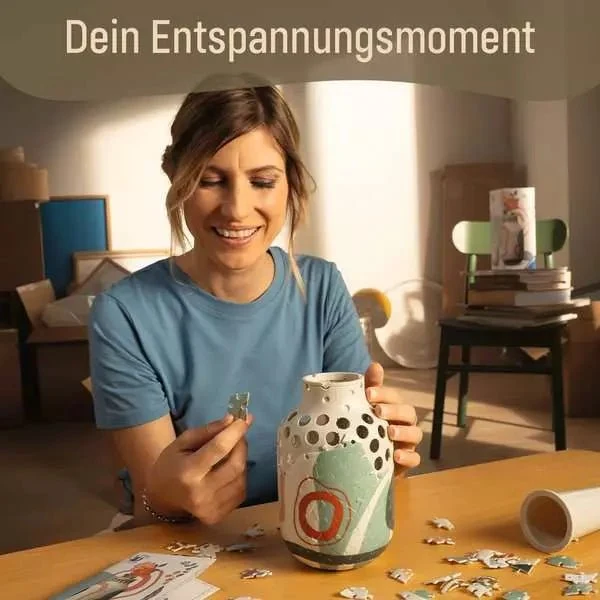 3D Puzzle Vase Organic Beige 162 Teile – Ravensburger