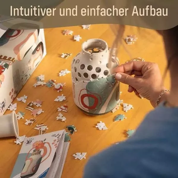 3D Puzzle Vase Organic Beige 162 Teile – Ravensburger