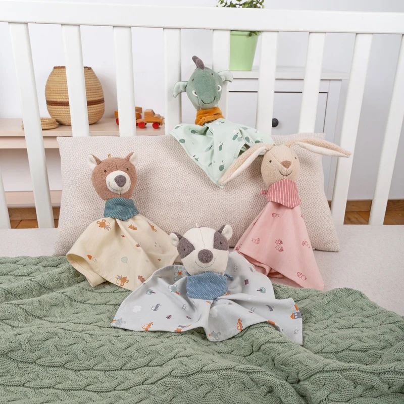 Schnuffeltuch Drache – Kuscheltuch aus Baumwolle ab 0 Monaten