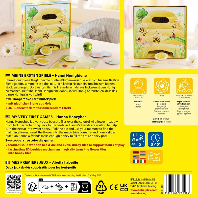 Kinderspiel Hanni Honigbiene ab 2 Jahren – Haba