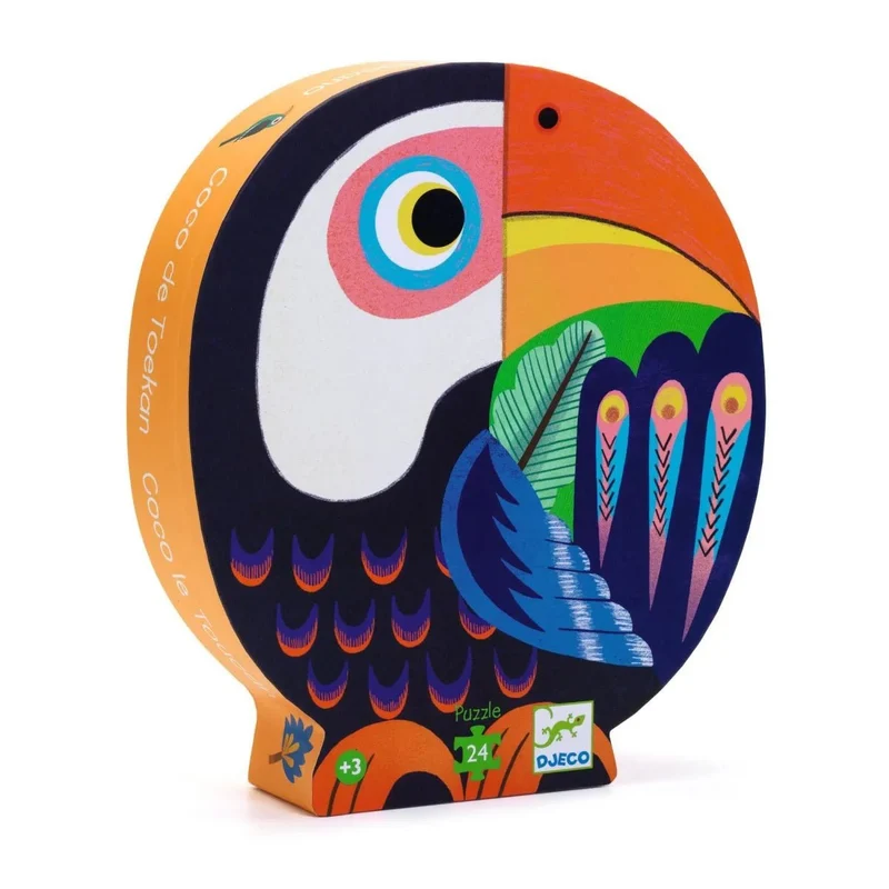 Djeco Puzzle Tukan – 24-teiliges Dschungel-Puzzle