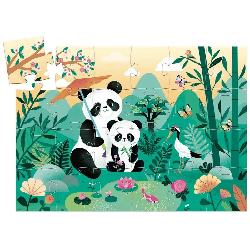 Djeco Puzzle Panda – 24-teiliges Lernpuzzle