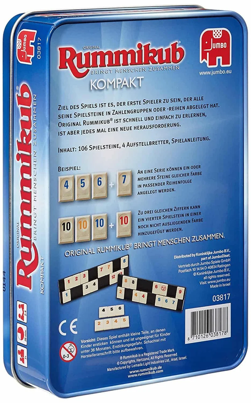Rummikub Kompakt – Klassiker in Metalldose