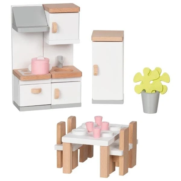 Goki Puppenhaus Zubehör Küche Style aus Holz ab 3 Jahren