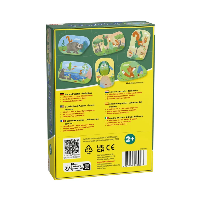 HABA 6 erste Puzzles – Waldtiere Puzzle ab 2 Jahren
