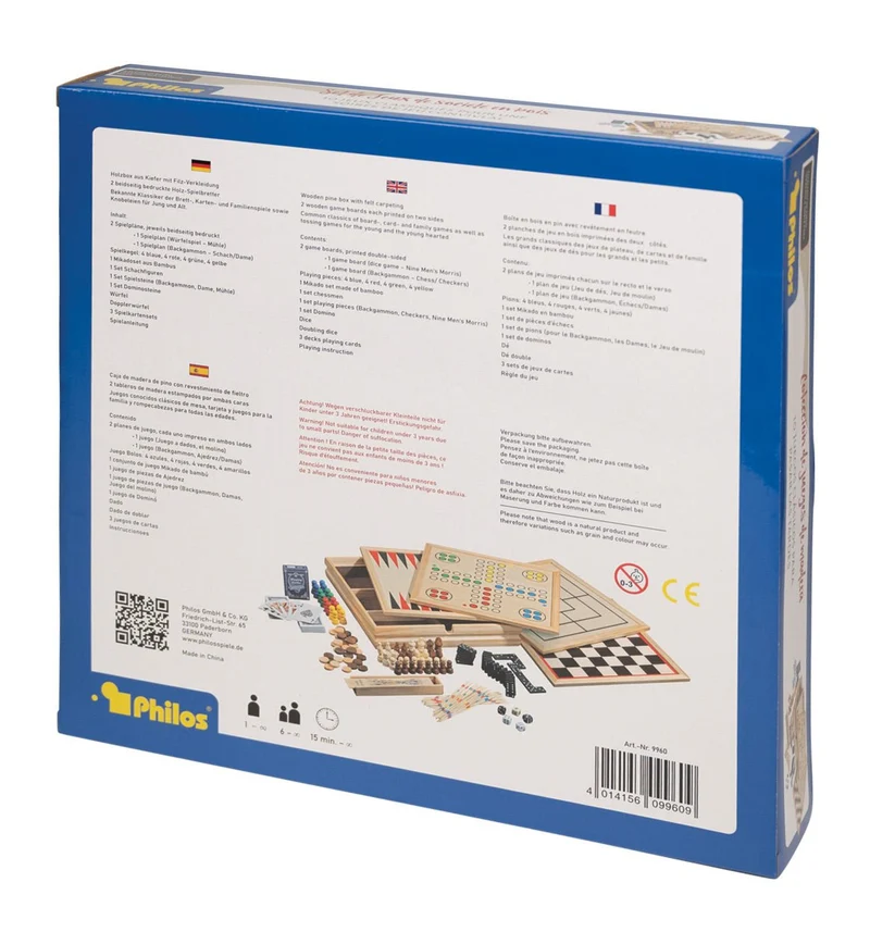 Holz Spielesammlung 10-in-1 FSC – Philos