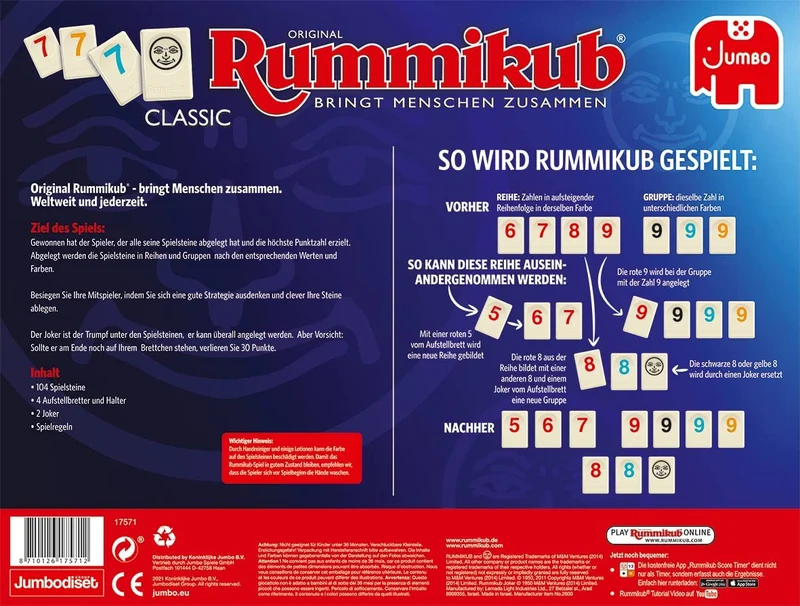 Rummikub Original – Strategisches Zahlenspiel