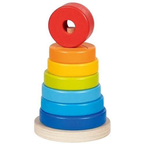 Goki Formenstapelturm – Buntes Stapelspiel aus Holz