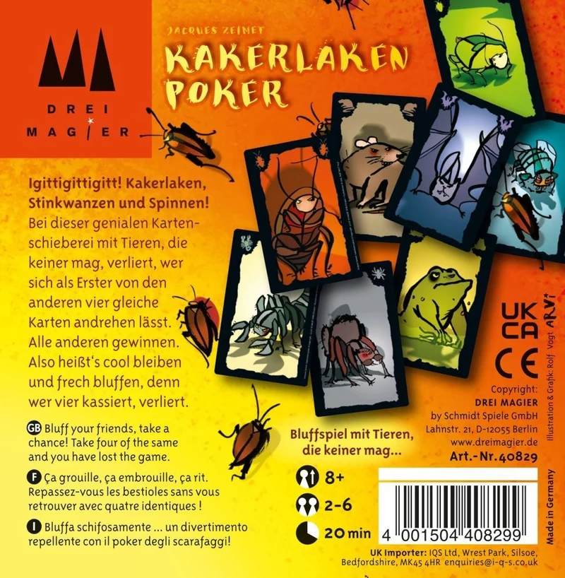 Drei Magier: Kakerlaken-Poker, Kartenspiel