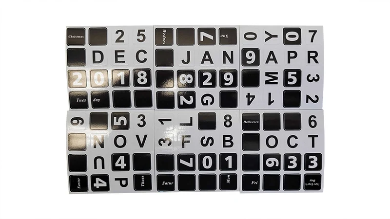 4x4 Calendar Stickers