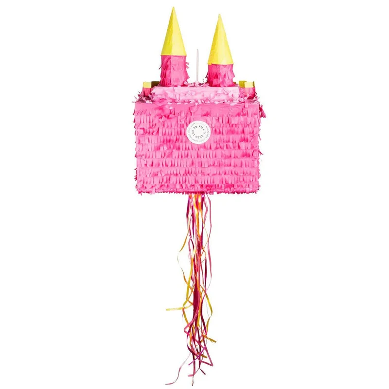 Pinke Prinzessinnen Schloss Zieh-Piñata
