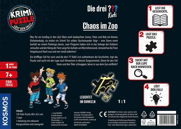 Krimi Puzzle: Die drei ??? Kids - Chaos im Zoo