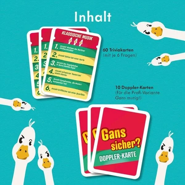 Gans sicher? – Trivia-Schätzspiel für unterwegs