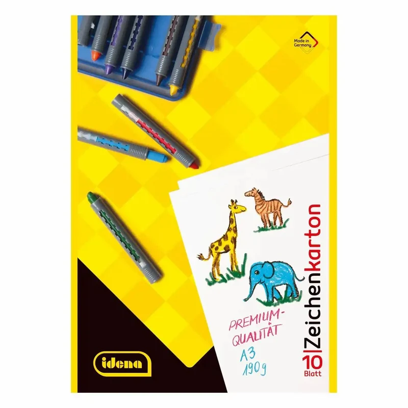Idena Zeichenkarton 10 Blatt 190g/m² DIN A3