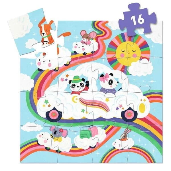Puzzle Wolkenauto 16 Teile – Djeco