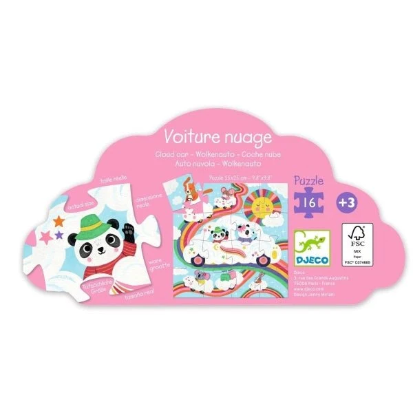 Puzzle Wolkenauto 16 Teile – Djeco