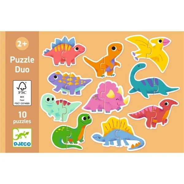 Puzzle Duo Dinos Lernspiel – Djeco