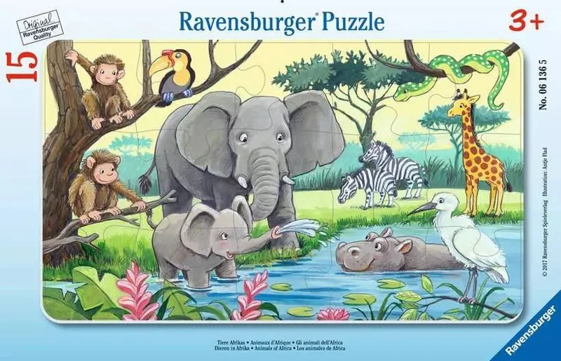Tiere Afrikas – Ravensburger Kinderpuzzle mit 15 Teilen