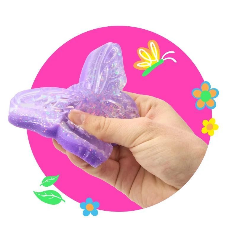 Relax & Dream Glitzer Schmetterling – Anti-Stress Knautschspielzeug
