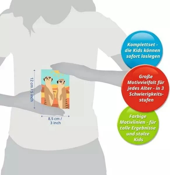 Malen nach Zahlen Neugierige Erdmännchen ab 7 Jahren