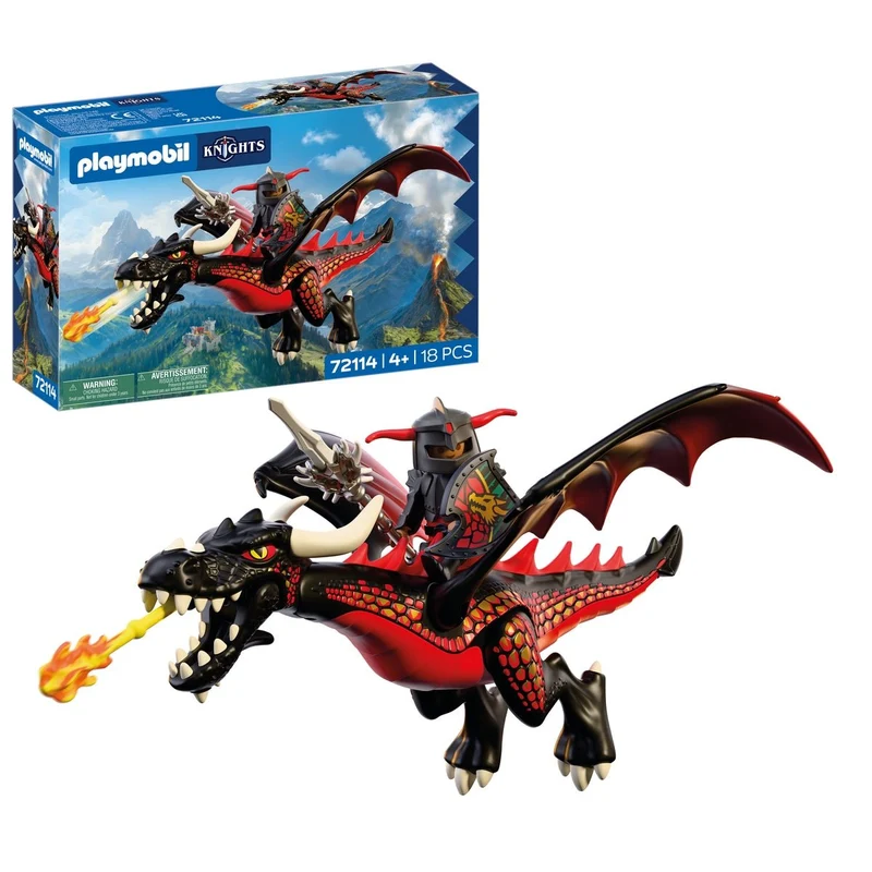 Schwarzer Drache mit Drachenritter – Playmobil