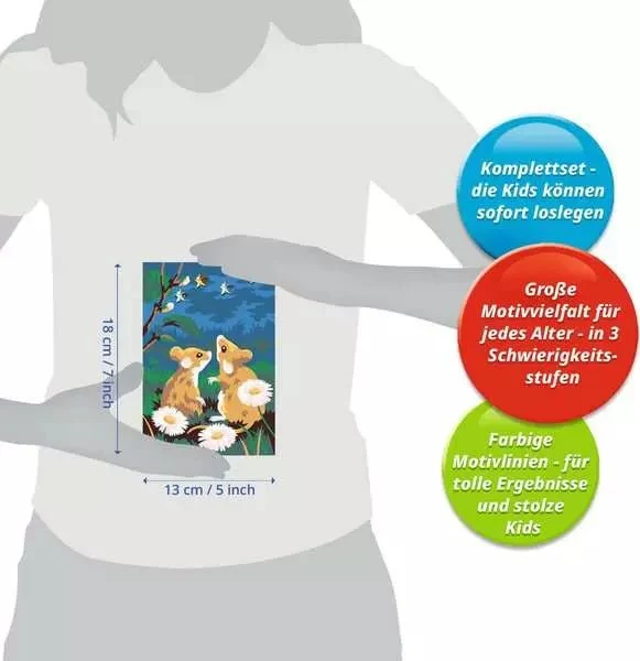 Malen nach Zahlen Sternenklare Mäusenacht