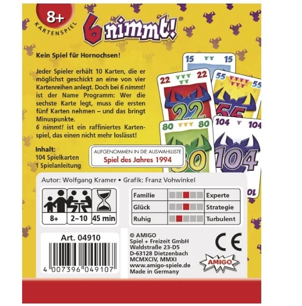 6 nimmt! Kartenspiel – Strategischer Klassiker