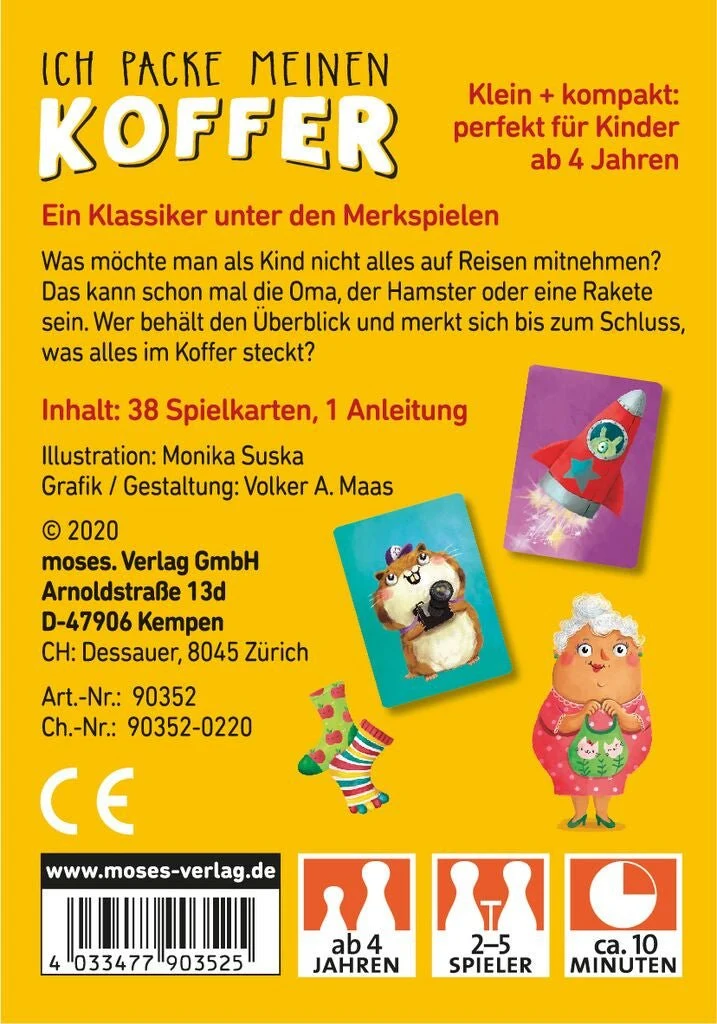 Kartenspiel - Ich packe meinen Koffer
