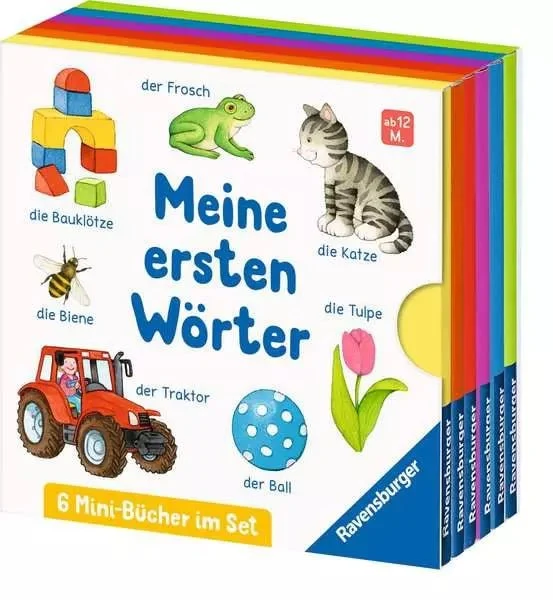 Bücher-Set Meine ersten Wörter – 6 Mini-Pappbilderbücher für Kleinkinder