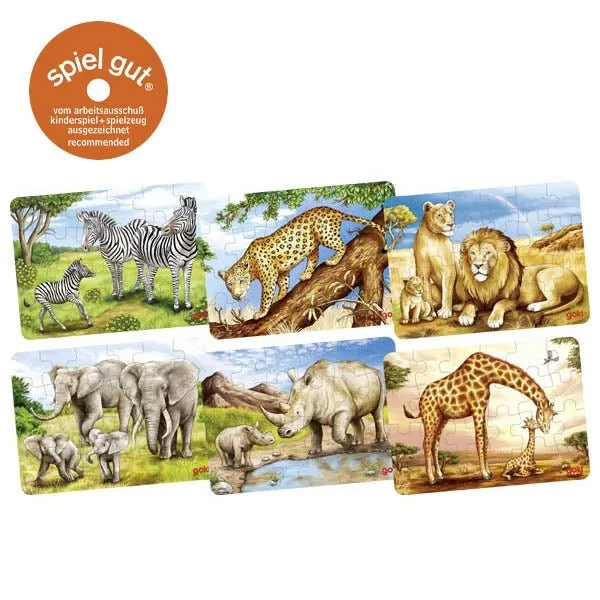 Minipuzzle Afrikanische Tiere ab 4 Jahren