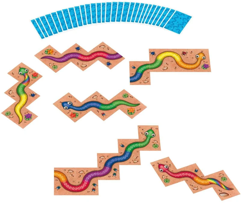 Regenbogenschlange Kartenspiel – Farben-Legespiel