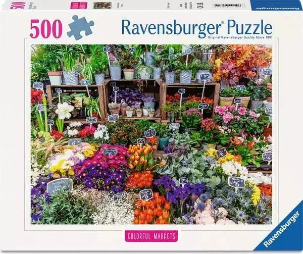 Blumenmarkt Frankreich Puzzle 500 Teile