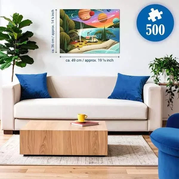 Camping unter kosmischem Himmel Puzzle 500 Teile