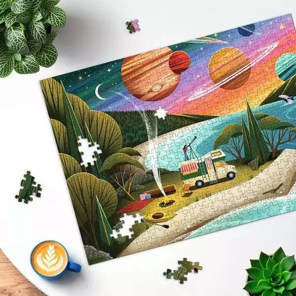 Camping unter kosmischem Himmel Puzzle 500 Teile